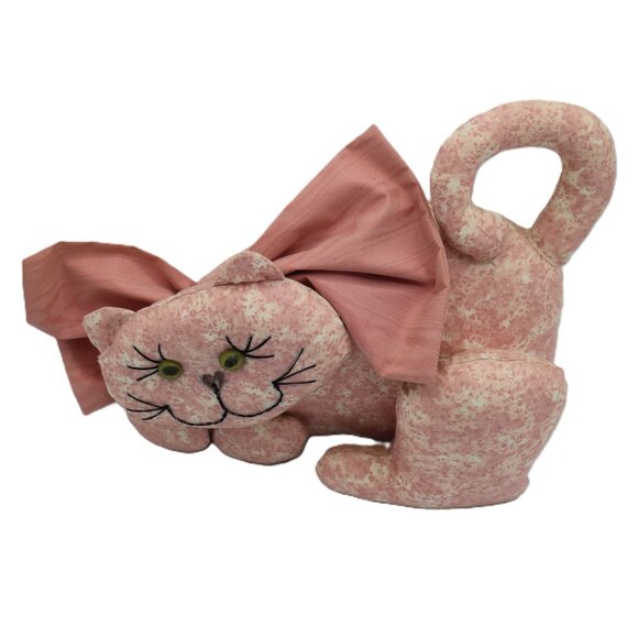 Stuff Handmade Pink Cat Makes A Great Display - Picture 7 of 7